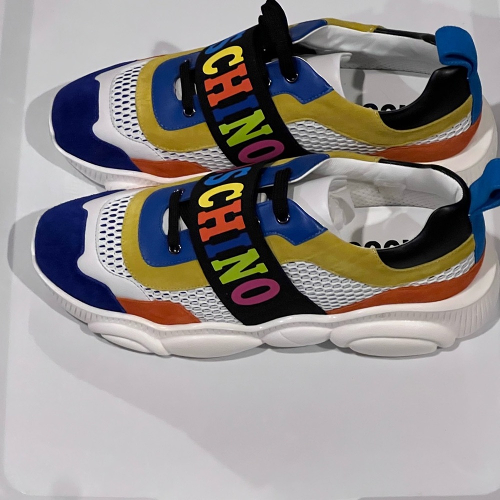 Moschino Multicolor Panel Low-Top Sneakers
